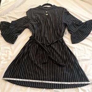 Modcloth 60’s style goth mini dress with belt